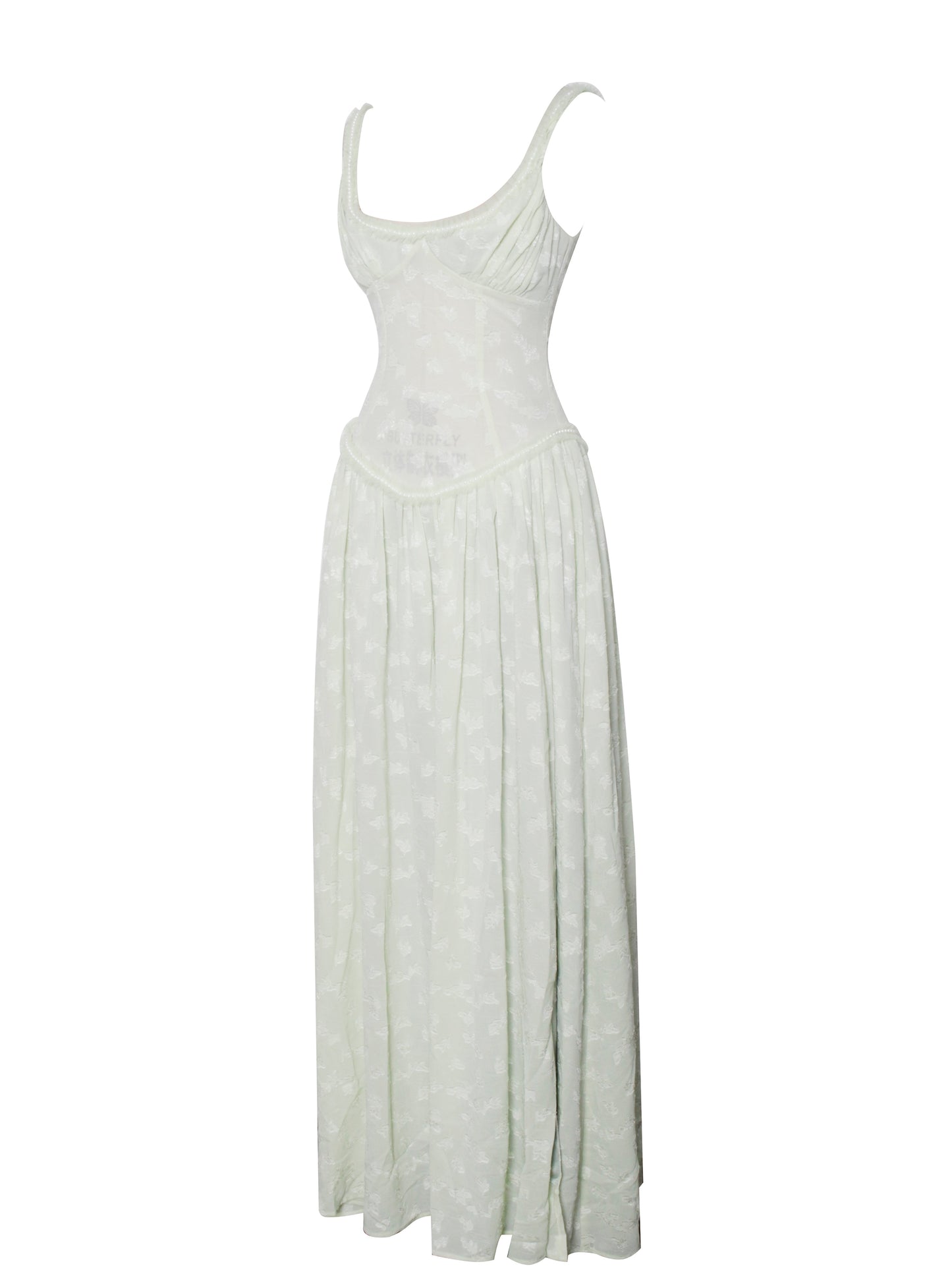 Wamu - Green Square Neck Dress