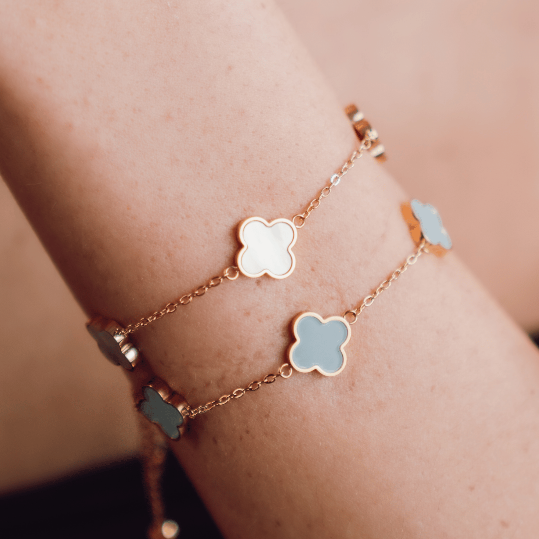 Baby Blue Clover Bracelet