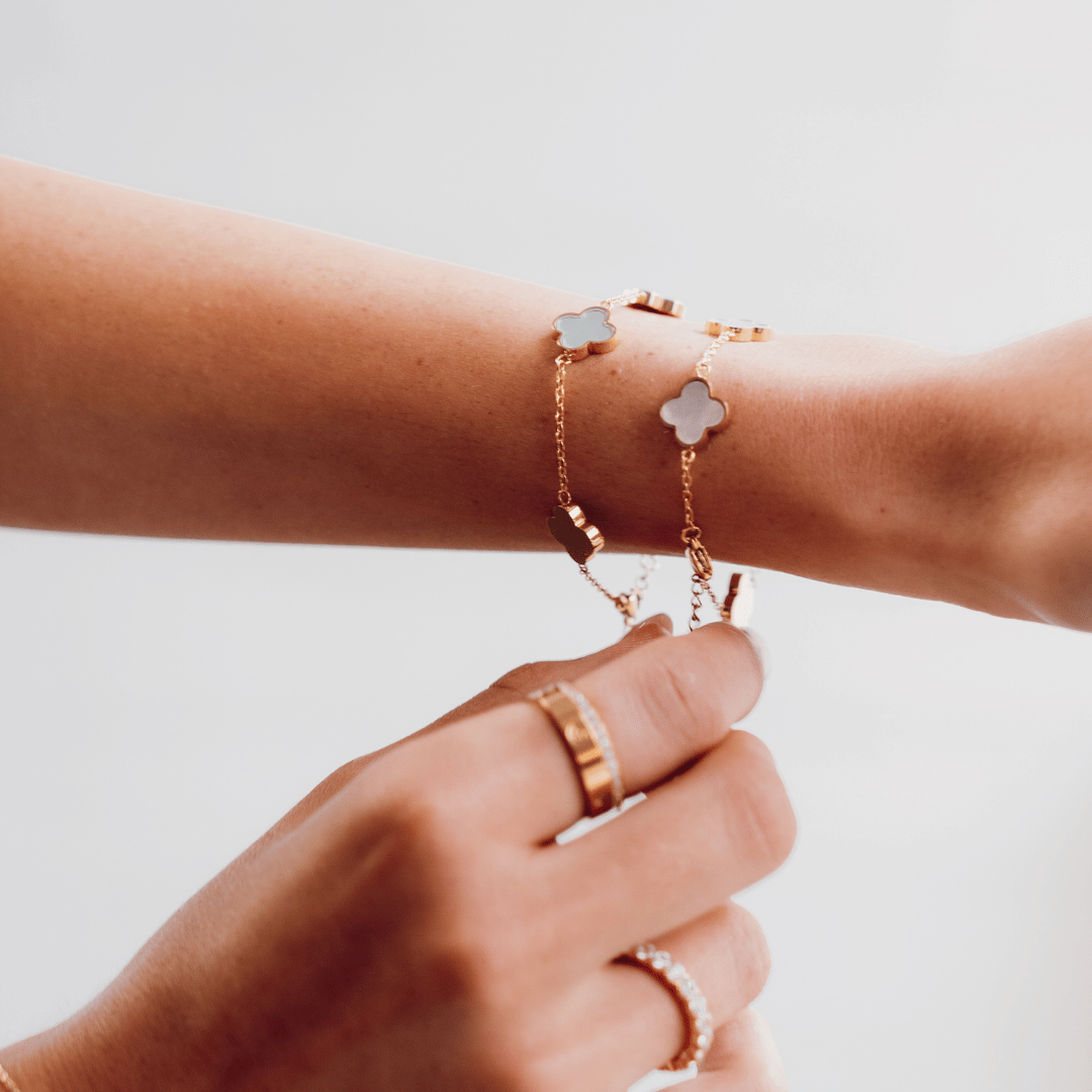 Baby Blue Clover Bracelet