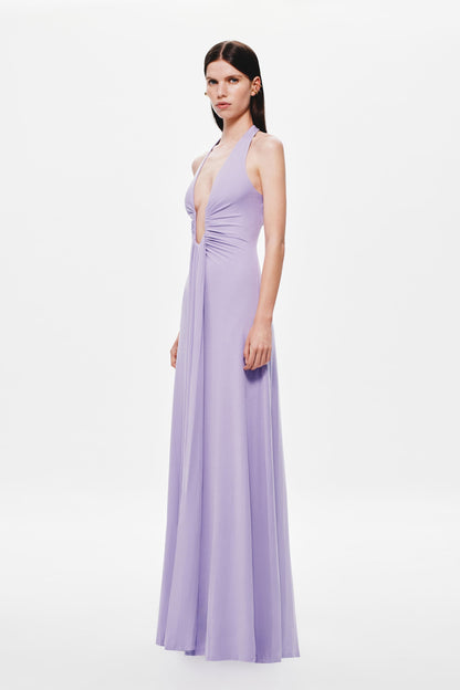 JENNIFER CUPRO MAXI DRESS