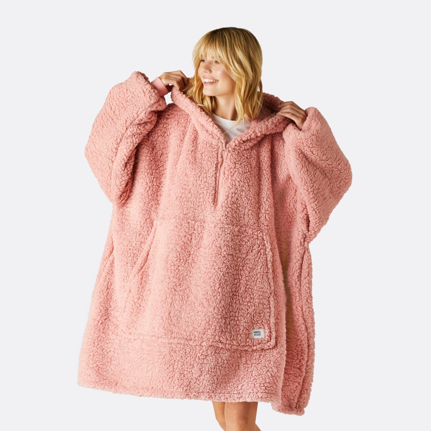 Roze Sherpa HappyHoodie Unisex