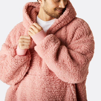 Roze Sherpa HappyHoodie Unisex