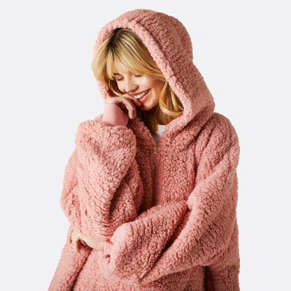 Roze Sherpa HappyHoodie Unisex