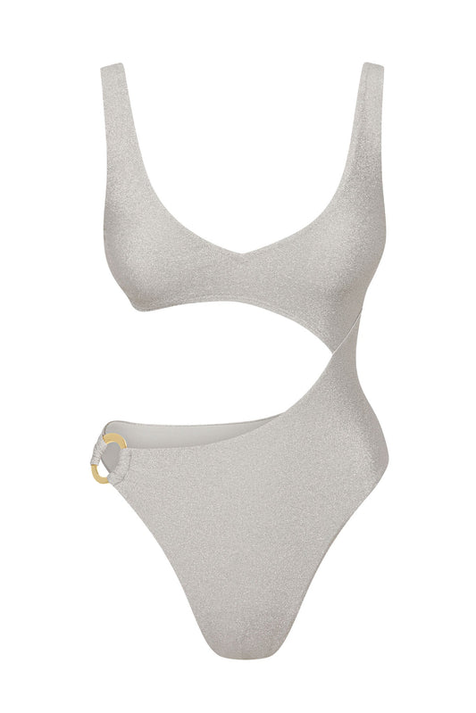 St. Barth's One Piece - Soft Silver Shimmer